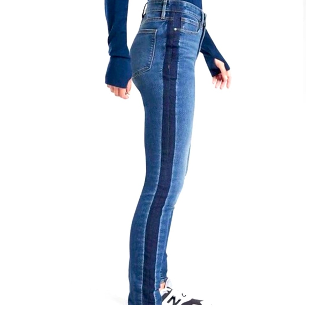 Athleta Skulptek tuxedo stripe skinny jeans